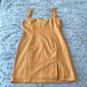 Blue Blush Forever 21 Slit Dress, Tangerine, Size Medium